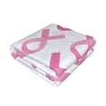 thumbnail image 3 of Horizontal Flannel Blanket Is Light Warm Soft Anti-Pilling Anti-Wrinkle Anti-Allergy And No Hair Loss For Bed And Sofa Camping Travel Modern Pink Ribbon Pattern, 3 of 8