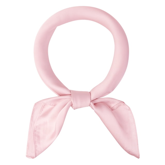 Bufandas de mujer de 70 cm, pañuelo cuadrado puro de Color liso liso, pañuelo para el cuello, pañuelo para el cuello Rosa 70x70cm/27.56x27.56(LxW)