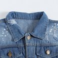 thumbnail image 5 of RYDCOT Men's Denim Jacket Slim Fit Jackets Classic Casual Solid Color Long Sleeved Lapel Denim Coat Light Blue, 5 of 9