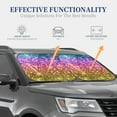 thumbnail image 3 of Kdxio Glitter Rainbow Print 2-Piece Sun Shade Front Windshield - Foldable Car Front Window Sunshades For Most Sedans Suv Truck, 3 of 6