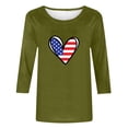 thumbnail image 4 of Blusas para Mujeres Casual 3/4 Manga Cuello Redondo Impreso Suelto, Mujer 3/4 Manga Tops Y Blusas para Diario, 4 of 4