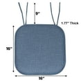 thumbnail image 3 of Herringbone Memory Foam 16 x 16 Chair Pad With Ties Blue 12 Pack, 3 of 3