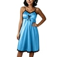 thumbnail image 6 of Iyufng Nightgowns for Women Spring/Summer Lace Panel Spaghetti Straps Pajama Dress with Built in Padding, 6 of 9