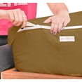 thumbnail image 3 of Zip-On Fitted Sheet Set - Designed for Mattresses with Up to 8" Inch Deep Pockets - Includes 1 Fitted Sheet Base and 2 Zip-On Sheets Twin XL Size - 600 TC - Taupe Color, 3 of 4