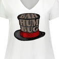 thumbnail image 4 of Inktastic Scrooge's Top Hat Bah Humbug Women's Plus Size V-Neck T-Shirt, 4 of 5