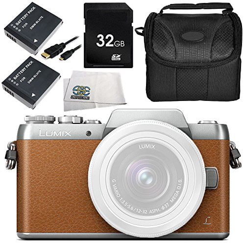 pakket katje Verslaggever Panasonic Lumix DMC-GF8 Digital Camera (Body) (Brown) 8PC Accessory Bundle  - Walmart.com