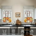 thumbnail image 5 of Fall Decorations for Home, Fall Kitchen Curtains, Thanksgiving Fall Kitchen Valances Rod Pocket Autumn Window Curtains Tier and Valance Set Fall Decor, 54" x 18" Valance, 27" x 36" Tier, 3 Panel Set, 5 of 6