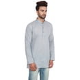 thumbnail image 4 of Kurta Courte en Coton pour Hommes Vêtements de Mode Indienne (Gris, G), 4 of 6