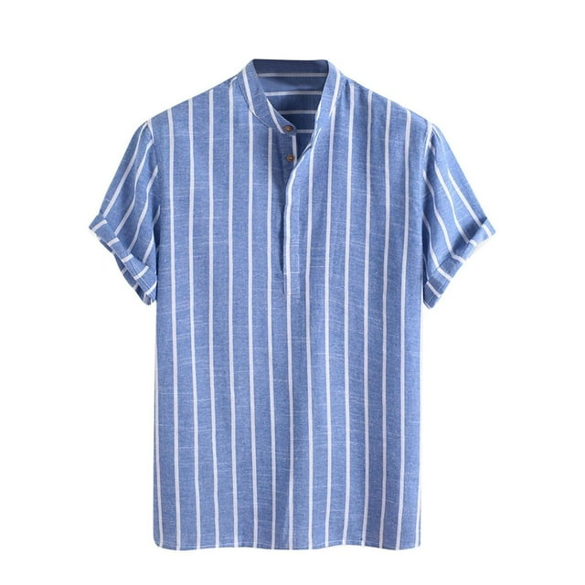 Eres Más Que una Camisa de Puntuación de Prueba, Impresión de Rayas de Botón Casual de los Hombres, Camisa de Blusa de Manga Corta