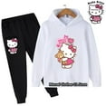 thumbnail image 5 of Jersey de deportes nuevos Kawaii Sanrio Hello Kitty, Sudadera con capucha de Anime, abrigo para niña + Pantalones 2P para niños de 3 a 14 años, regalo de cumpleaños, conjunto informal para correr, 5 of 5