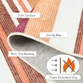thumbnail image 6 of Astorug 4x6 ft Orange Red Machine Washable Rug Geometric Striped Low-Pile Carpet, Non-Slip Boho Design for Bedroom/Office/Kitchen, 6 of 8