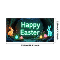 thumbnail image 3 of Happy Easter Theme Decorated Banner with Bunny Eggs Butterflies Party Backdrop for Easter Celebrations Easter Parties Photography Props Easter Decorations, 3 of 4