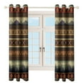 thumbnail image 4 of Bohemia Blackout Curtains Window Drapes Room Darkening Thermal Insulated Grommets Blackout Curtains, for Living, Dining, Bedroom,2 Panels, 4 of 6
