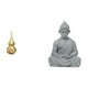 thumbnail image 1 of Estatua De Buda Con Calabaza Y Mono De Latón, Adorno Feng Shui, Figura Decorativa En Miniatura, Centro De Mesa Para La Decoración Del Festival De Primavera, Multifuncional, Para Hoteles,, 1 of 8
