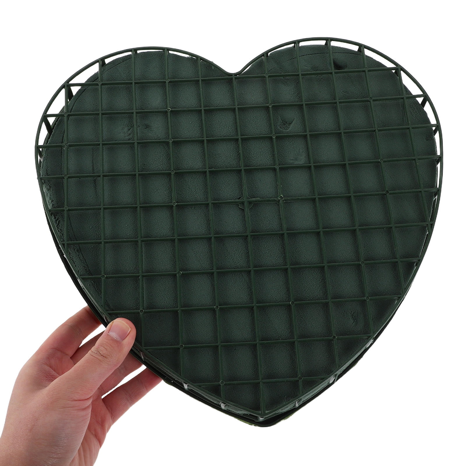 RENACLIPY Heart Shaped Floral Foam with Cup for Wedding Car Decorations, Green, and Easy to Use