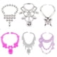 thumbnail image 1 of 32 unids/set muñecas ropa vestido de fiesta trajes con muñecas accesorios zapatos collares niños juguete regalos, 1 of 6