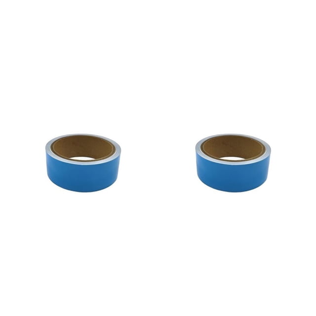 Advancent Cinta de advertencia luminosa portátil, camino de escenario, tira de seguridad autoadhesiva, resistente al agua, fuerte pegajosidad, Azul 10 mm 2Conjunto
