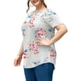 thumbnail image 3 of a.Jesdani Women's Plus Size Tunic Tops Short Sleeve V Neck Casual Blouses M-4X, 3 of 10
