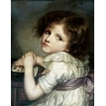 thumbnail image 2 of Greuze, Jean Baptiste 15x18 White Modern Wood Framed Museum Art Print Titled - Child With a Doll, 2 of 4