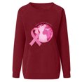 thumbnail image 4 of Rbaofujie Chandails pour Femmes Tendance Femmes Décontracté Manches Longues Col Rond Hauts Blouse Ample Sweat Imprimé Vin Automne Chandails à Capuchon pour Femmes, 4 of 4