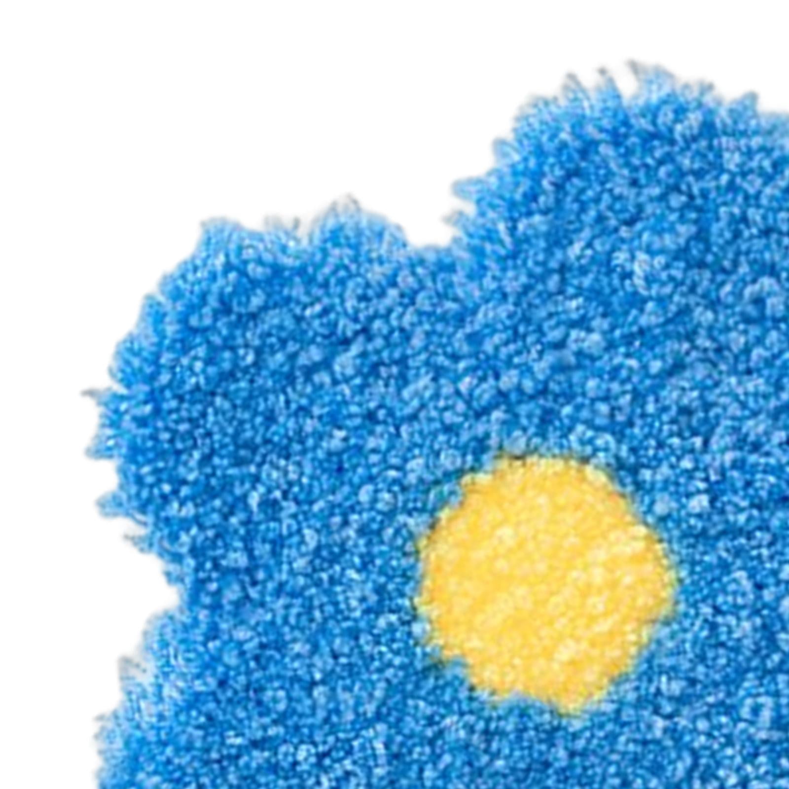 Punch Drink Coasters Kits with Basic Tools Embroidery Cup Holder Mat Blue Flower