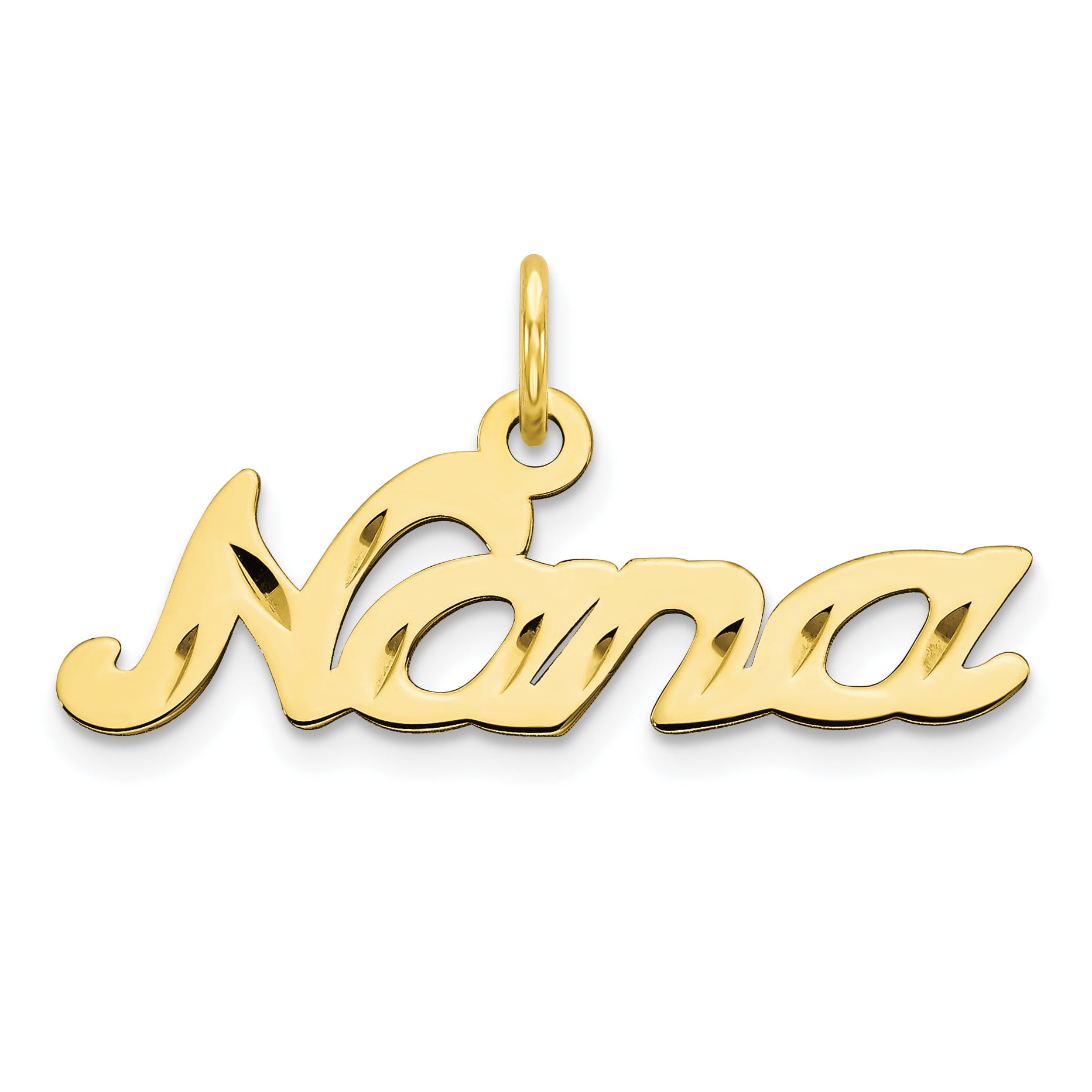 Ice Carats Designer Jewelry Gift Canada 10k Yellow Gold Nana Necklace Charm Pendant Grma Gr Gold 15 Mm Length X 29 Mm Width