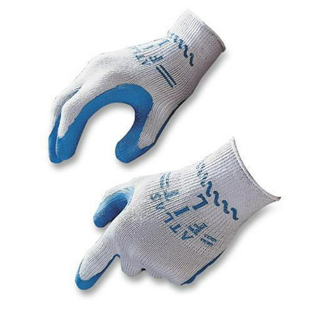 300-10 Showa Best Atlas Fit 300 Gloves - X-Large Size - Lightweight, Elastic Wrist - Rubber, Cotton, Polyester - 2 / Pair - (Best Cotton Lined Rubber Gloves)