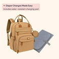 thumbnail image 5 of BabbleRoo Original Diaper Bag Backpack – Large 26L Baby Bag with Changing Pad, Insulated Bottle Pockets & Stroller Straps, Waterproof Travel Bag for Moms & Dads, Light Brown, 5 of 7