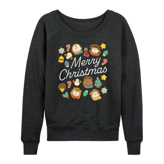 Peanuts - Merry Christmas Cookies - Women's French Terry Long Sleeve Pullover