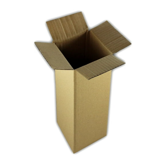 EcoSwift Brand Premium 4x4x18 Tall Long Cardboard Boxes Mailing Packing Shipping Box Corrugated Carton 23 ECT, 4"x4"x18", Brown, 10-Pack