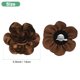 thumbnail image 3 of Broches y alfileres de flores de rosa para mujeres, alfileres de solapa de 5.5 pulgadas, clips de flores de camelia de satén grande [14cm, castaño], 3 of 7