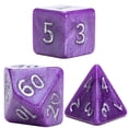 thumbnail image 3 of Gate Keeper Games and Dice: Mercurial Dice: Saturn - 7pc RPG Set, Shimmering Purple Resin & Silver Numerals, 7 Resin Dice for Role Playing Games, 3 of 5