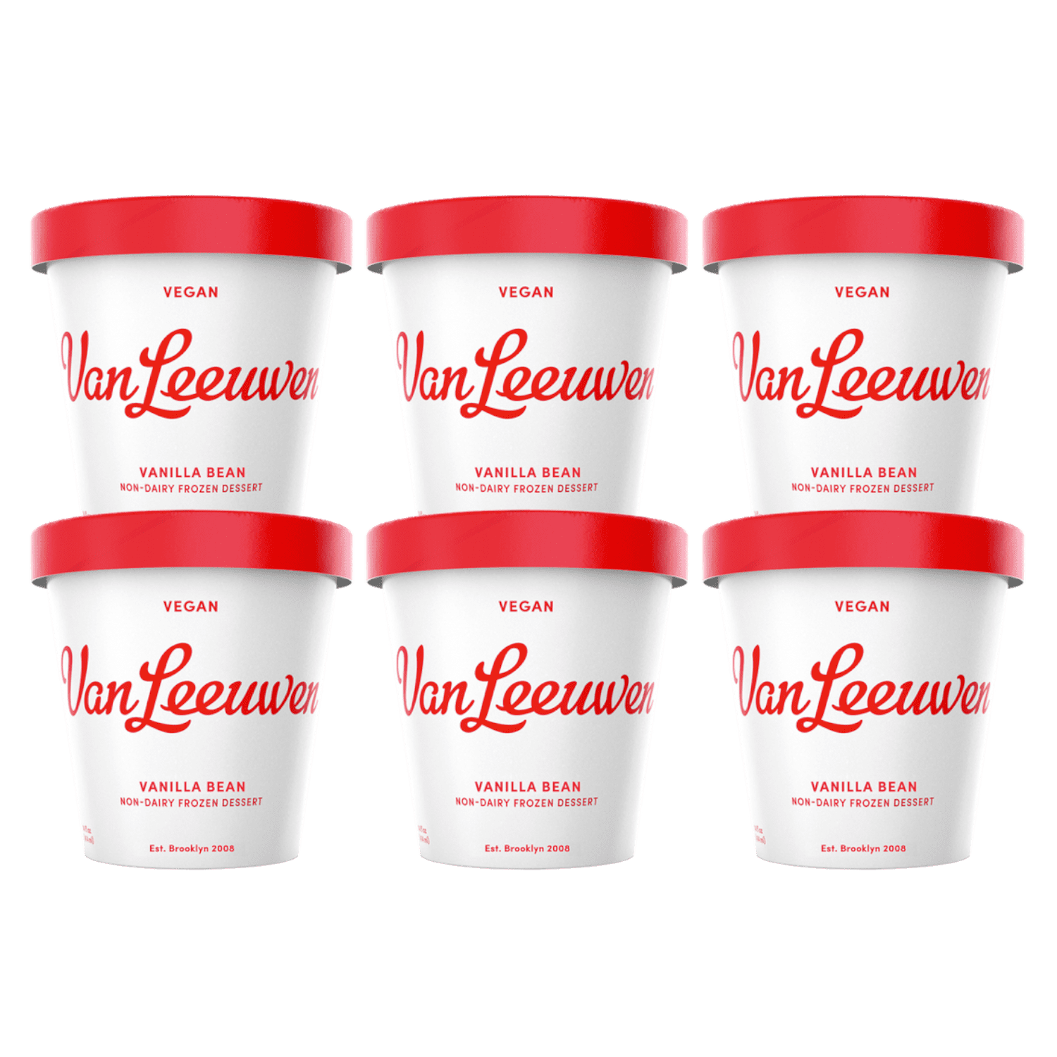 Van Leeuwen Vegan Vanilla Bean Ice Cream Pint (6 Count)