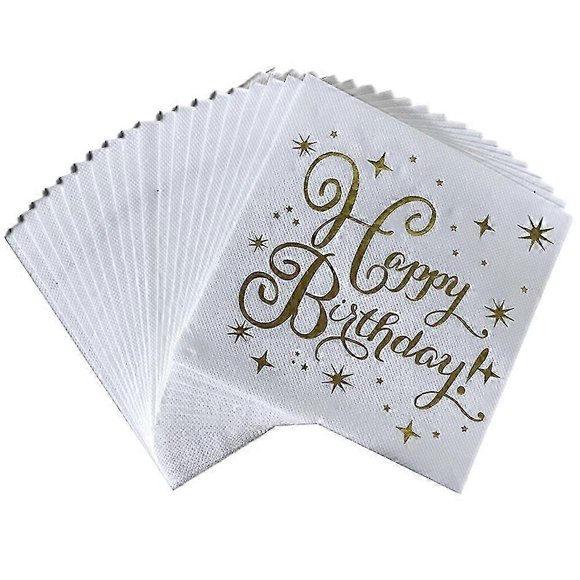 Wedding Cocktail Napkins Gold Foil Dessert Disposable Drink Paper Napkins for Wedding Reception