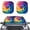 Tie Dye, variant on Bulopur Watercolor Turtle Car Windshield Sun Shade Blocks Sunlight Front Windshield Sun Shade with Shortage Bag Automotive Interior Sun Protection for Most Vans SUVs Trucks
