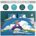 thumbnail image 3 of Quilt Cover Set Fashionable Printed Bedding Covers with Pillowcase Home Textiles, Paris Pride Eiffel Tower Twin (68"x86"), 3 of 5