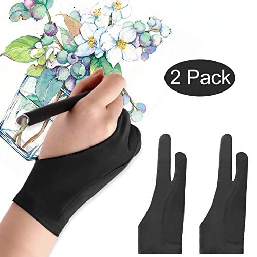 2 FINGER PROFESSIONAL ARTIST PURPLE GLOVE FOR DRAWING/SKETCHING ON TABLET/SCREEN 