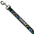 thumbnail image 2 of Disney Pet Leash, Dog Leash, Ohana Means Family Stitch Scrump Poses Tropical Flora Black, 4 Feet Long 1.0 Inch Wide, 2 of 4