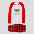 thumbnail image 4 of Family Matching Christmas Pajamas Red Plaid with Merry Rex Mas Dinosaur Design, Sizes NB to 6XL with Pet Outfit, 4 of 7