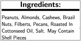Azar Roasted Salted 50 Percent Peanut Mixed Nut, 2.38 Pound -- 6 per Case.