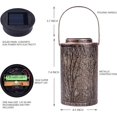 thumbnail image 3 of Luz solar colgante para exteriores, luz solar para jardín, lámpara de mesa, decoración Sunwind, paquete de 2 para jardín, patio trasero, árboles, porche, pared, cerca, 3 of 3