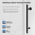 thumbnail image 4 of MORDEER 56-60"W x 75"H Frameless Shower Door in Black with 1/4" Clear Sgcc Certified Tempered Glass, Explosion-Proof Film, Stainless Steel Top Rail, 4 of 11