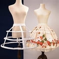thumbnail image 4 of Women's Victorian Bustle Cage 3 Hoop Skirt Underskirt Crinoline Vintage Hollow Birdcage Lolita Hoop Petticoat for Party, 4 of 7