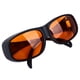 thumbnail image 3 of Gafas de seguridad de 190 a 490 nm, montura negra, lente naranja OD5, gafas de protección ocular con bloqueo de luz para salón de belleza en casa, 3 of 9