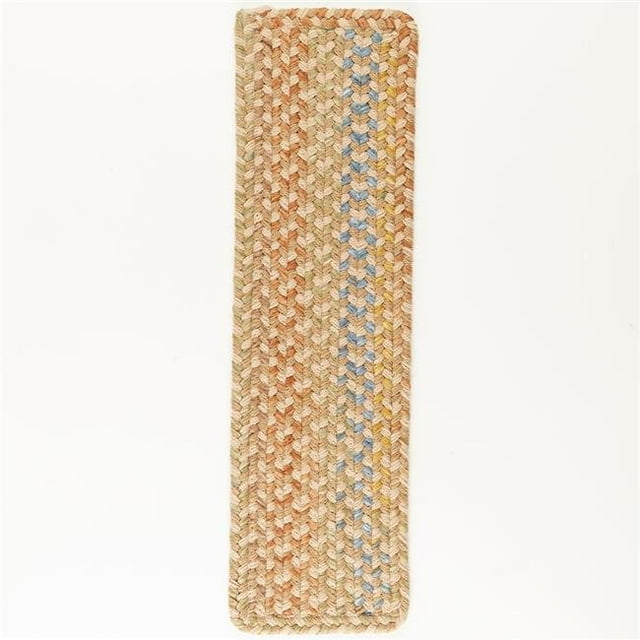 Rhody Rug WO51A008X028B 8 x 28 ft. Woodstock Stair Tread, Khaki & Multi Color