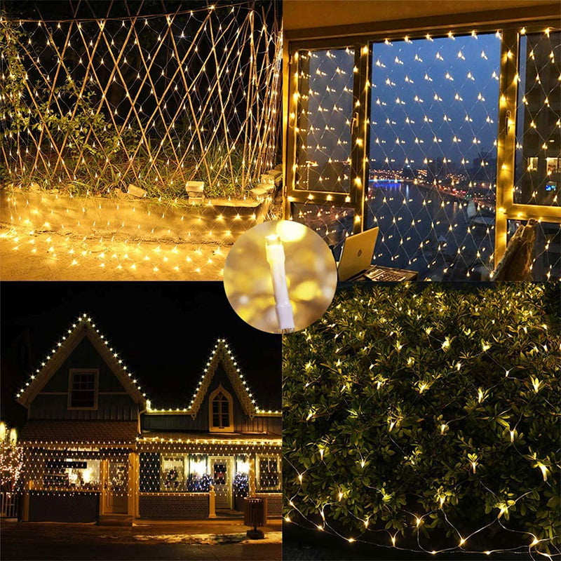 Net Light Garland LED Mesh String Window Curtain Christmas Party For Decoration 