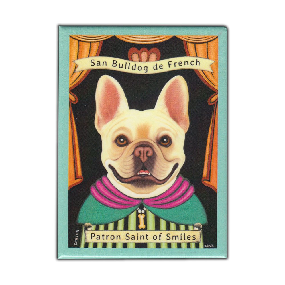 French Bulldog Picture Frame Fridge Magnet