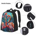 thumbnail image 3 of Fotbe Romantic Flamingo Pair Set Escolar 3 en 1 para Niños - Mochila Duradera con Lonchera Aislante y Estuche para Lápices - Mochila Escolar para Niños y Niñas, 3 of 7