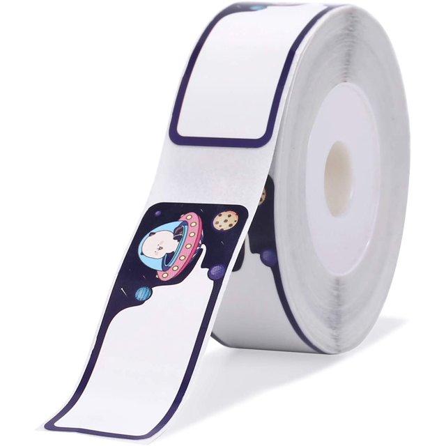 Thermal Label Paper Thermal Printing Paper Thermal Label Name Price Size Barcode Sticker Waterproof 1 Roll/5 Rolls Compatible with D11 Label Printer for Home Office Organization Supermarket