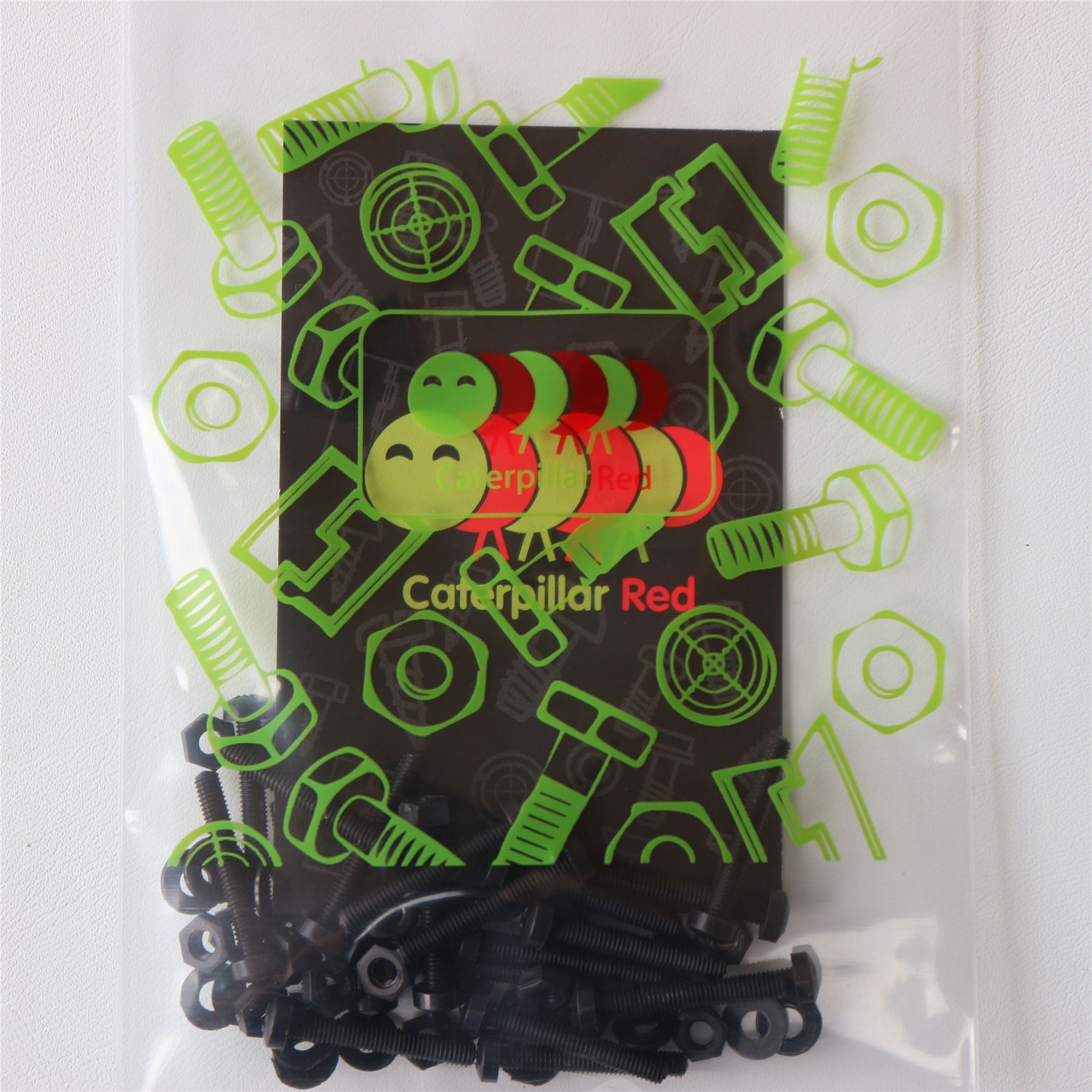 20 x Black Pan Head Screws Polypropylene (PP) Plastic Nuts and Bolts, M3 x 20mm, Washers, (3/32 x 25/32 in)